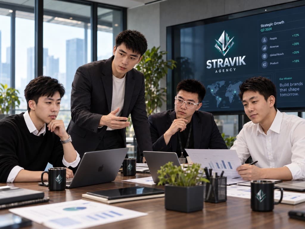Stravik leadership team working together